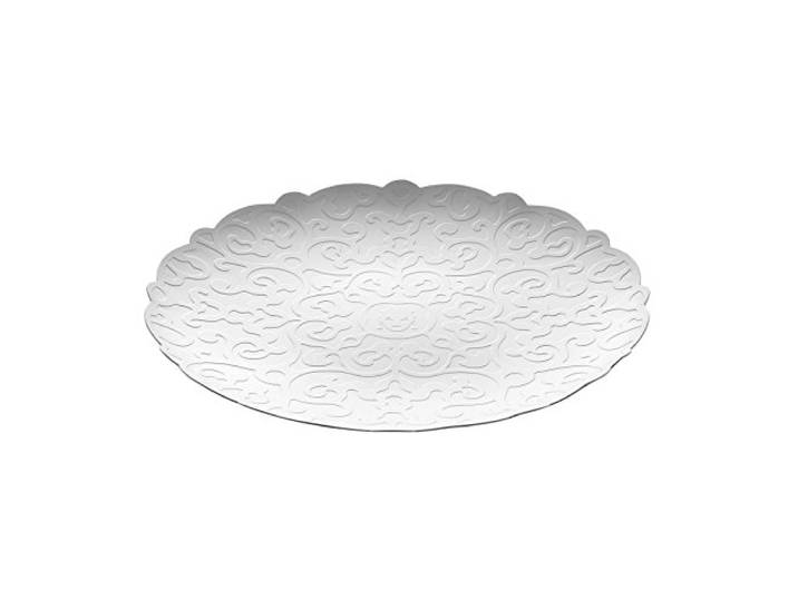 Alessi Mw07 Dressed Plateau Rond en Acier Inoxydable 18/10 Brillant avec Décoration en Relief\, Ø 35 Cm\, Silver