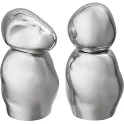 Orevo Salz- und Pfeffermühlen 13,6 cm, silberfarben, 2 St.