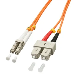 Lindy LC/SC 2m InfiniBand/Glasfaserkabel Mehrfarbig, Orange