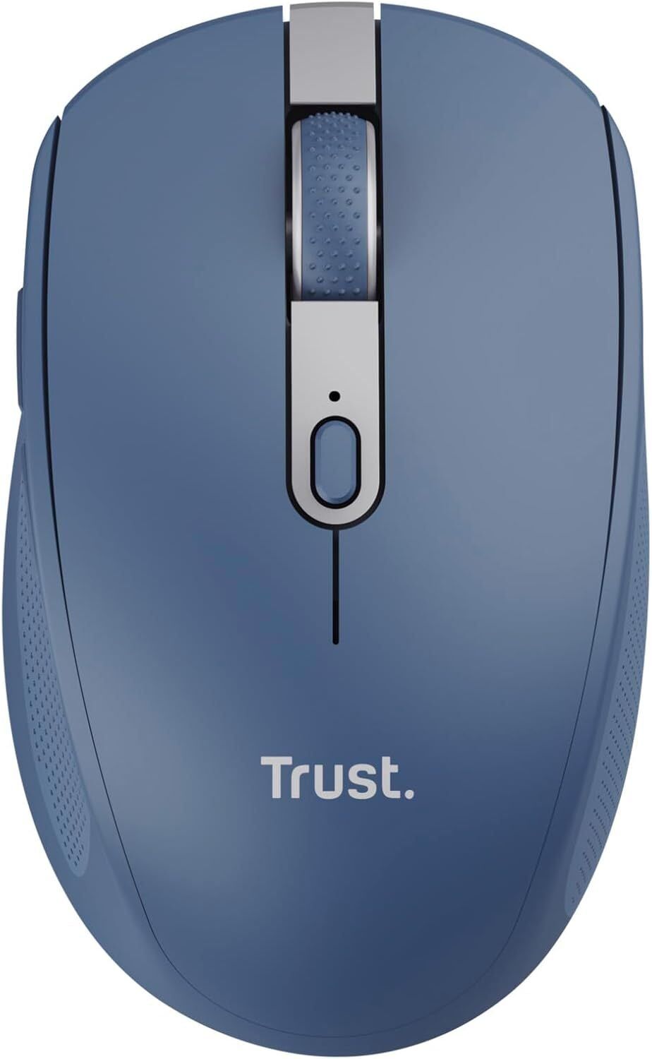 Trust Ozaa Silent Wireless Mouse - Bluetooth & 2.4GHz, Multi-Device, Eco-Friendly, Rechargeable, for Windows, Mac, Android, Laptop & PC - Blue, New