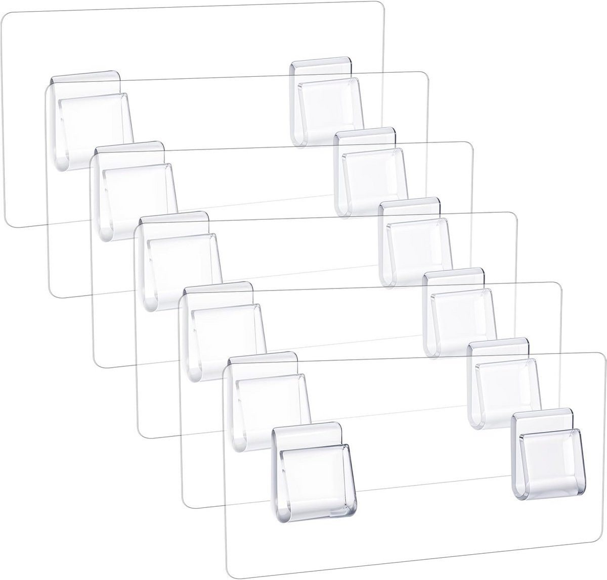 Set van 6 zelfklevende waterdichte douchecaddy haken zonder sporen