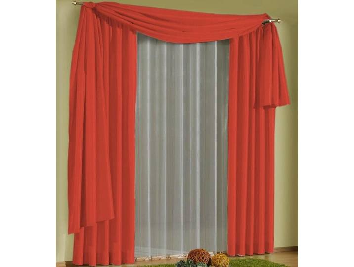 Gardine WIRTH Daria Gr. 4, rot, B:135cm H:245cm, Polyester, Gardinen, Gardine