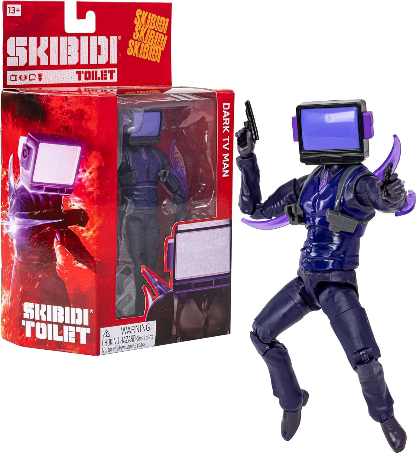 Bonkers SKIBIDI Toilet Deluxe Figuur Dark TV Man Serie 2 6 inch