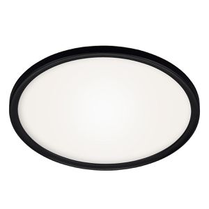 Blulaxa Deckenleuchte Plano slim, schwarz, LED, Ø 29 cm, 18 Watt / 2200 Lumen, warmweiß