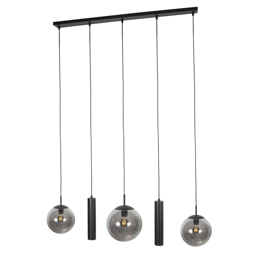 Steinhauer Bollique Design Hanglamp 5-lichts zwart