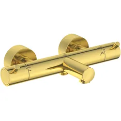 Ideal Standard Badethermostat Ceratherm T125 Aufputz, Brushed Gold, 304x181x74 mm, DN 15, Rückflussverhinderer, Cool Body Technologie