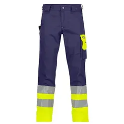 Omaha Warnschutzhose, dunkelblau/neongelb, Schrittlänge Standard, Größe 52 - dunkelblau - 52