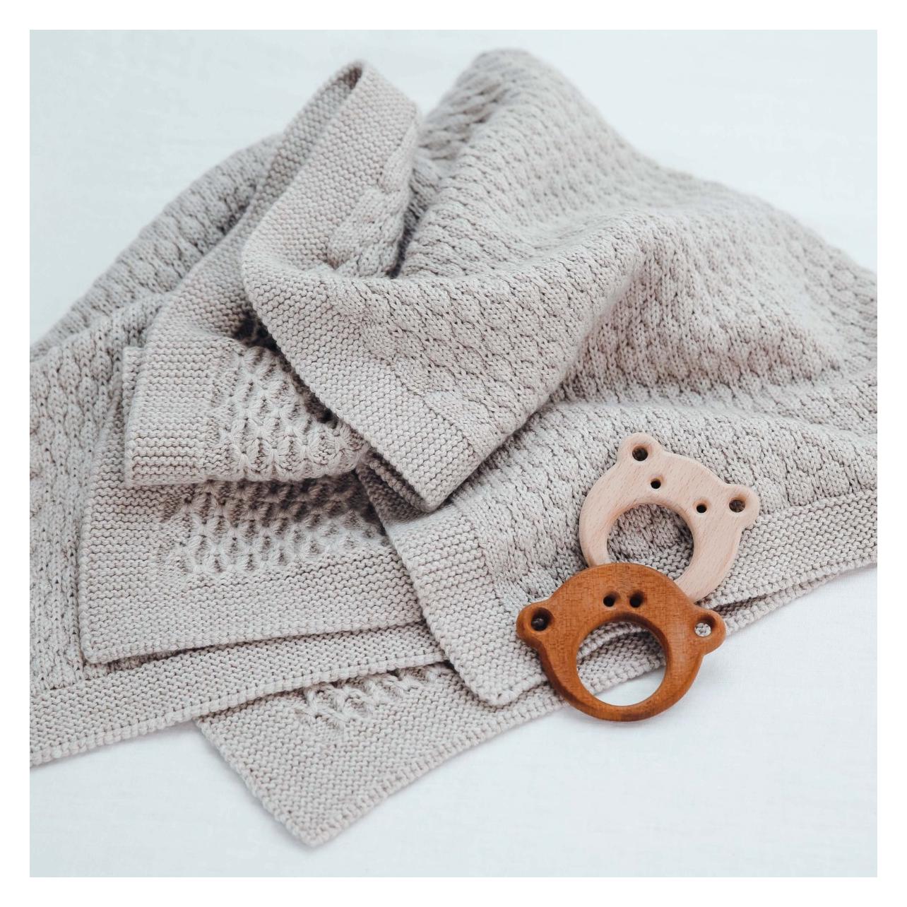 Ooh Noo - Bubbles Baby Blanket - Cream - 75x95 cm (95 x 75 cm) (40BBBC2013)