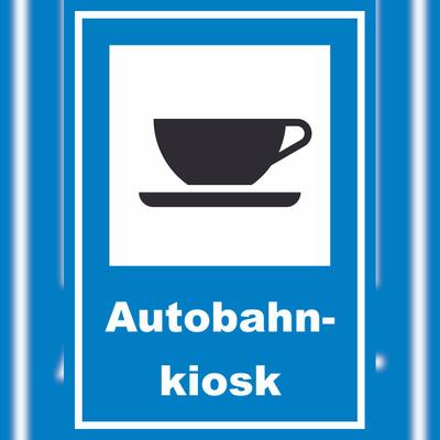 HB-Druck Autobahnkiosk Schild A4 (210x297mm)