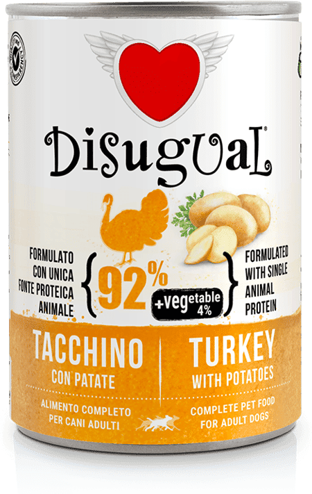 Disugual Dog Vegetable Pavo e Batatas 6 un x 400g