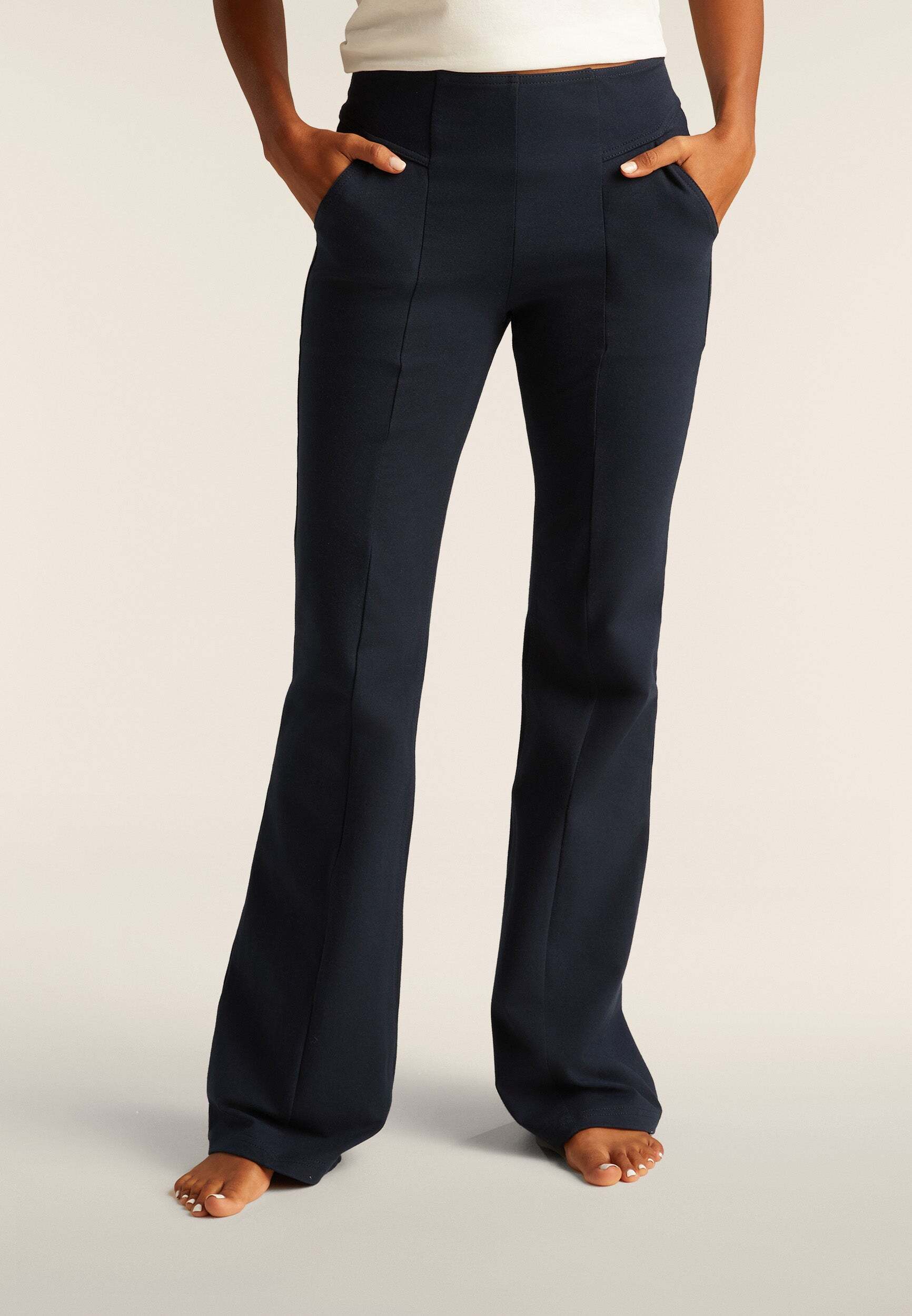 Jeggings FREDDY "Leggings NOWY11MS2505ORG", Damen, Gr. L, EURO, blau (schwarz sapphire), Obermaterial: 81% Baumwolle CO. 19% Elasthan EL., Hosen Jeggings schwarz sapphire L, EURO