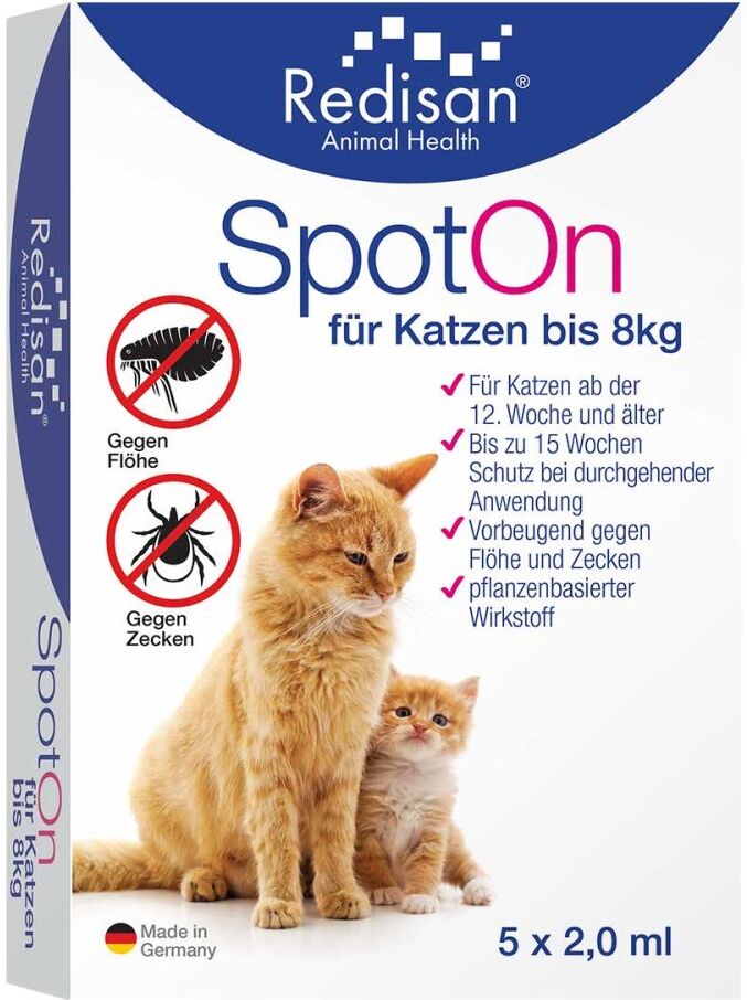 Redisan Spot On für Katzen-gegen Zecken und Flöhe
