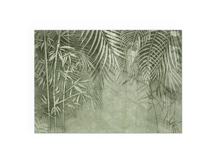KAMINBODENPLATTE 100x70 cm - Tropische Blätter im Hintergrund