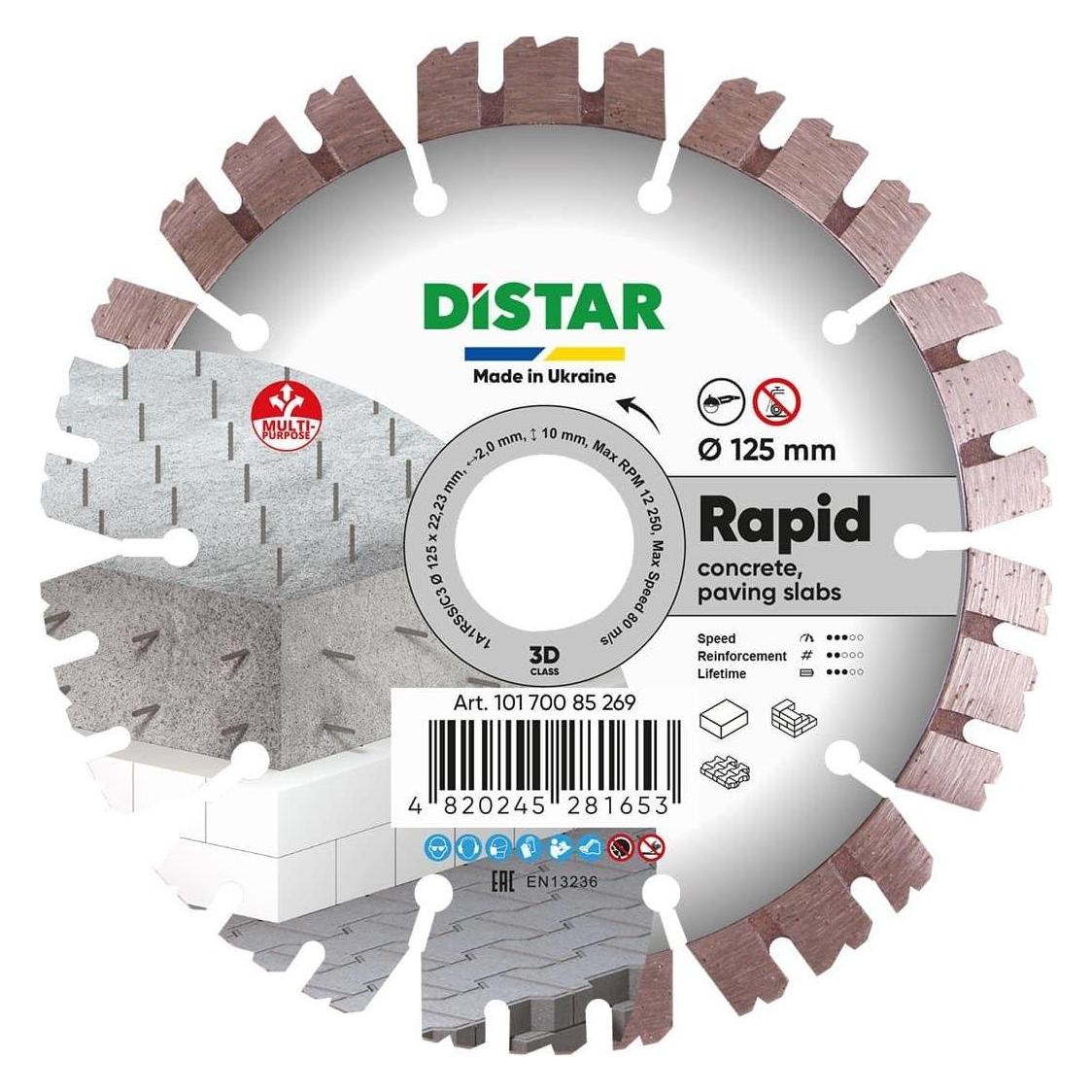 Distar Diamentowa tarcza tnąca 1A1RSS 125 Rapid (52271100)