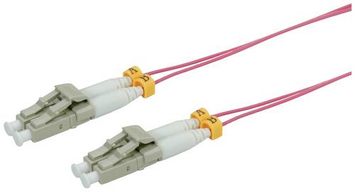 ROTRONIC-SECOMP Roline Patch-Kabel LC Multi-Mode M bis M 7 m 2.4 mm Glasfaser Duplex 50/125 Mikrometer OM4 halogenfrei violett