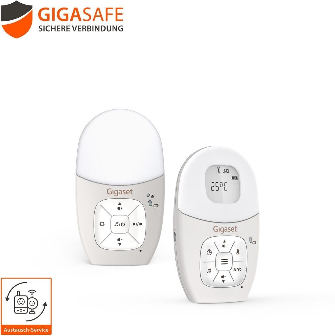 Siemens Babyphone GIGASET "Baby 100 Audio", Baby, weiss (grau), Babyphones Babyphone grau Einheitsgröße