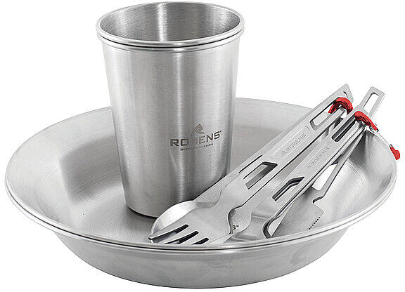 ROBENS Campinggeschirr Sierra Steel Meal Set silber B