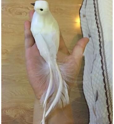 Inspire Select Lifelike Grey Dove Decorative Figurine Realistic Artificial Bird For Home, Events & Photography Props b 1 Pc