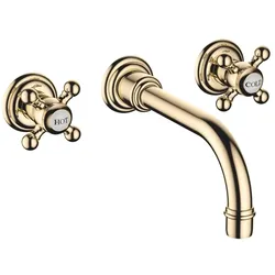Dornbracht Waschtisch-Wandbatterie ohne Ablaufgarnitur MADISON 36712361 Messing (23kt Gold) 36712361-09