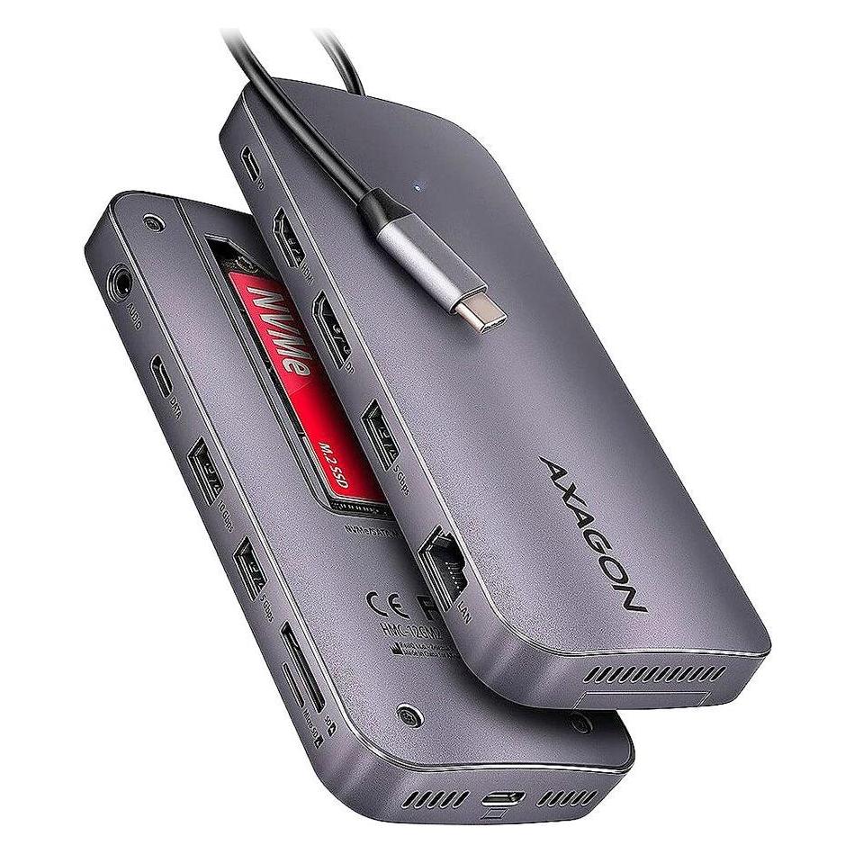 Axagon HMC-12GM2 Hub USB 12 in1 10 Gbit (USB-C, 7 Ports) (HMC-12GM2)