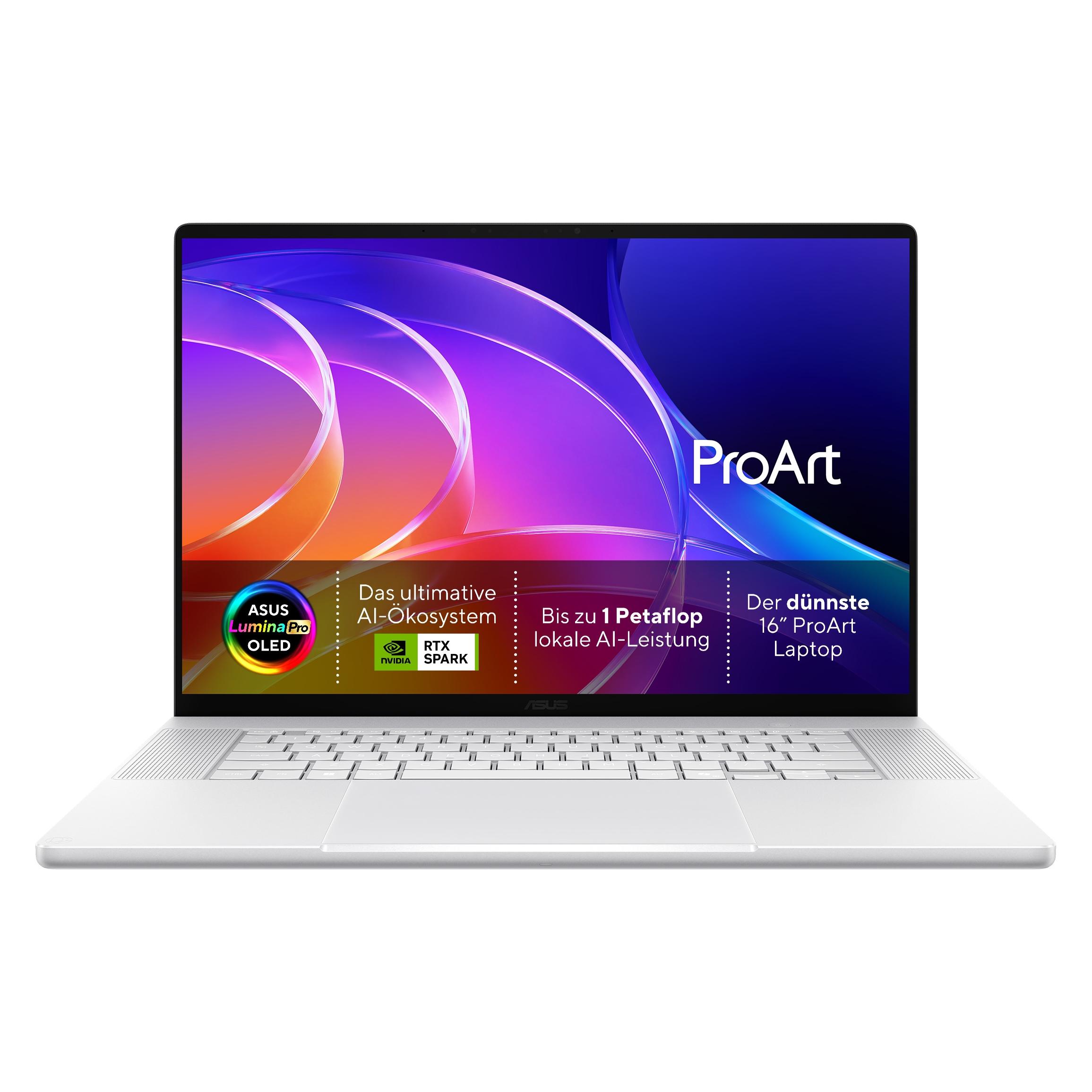 ASUS ProArt P16 NVIDIA RTX Spark N1X 64 1TB H7607BA-SE400X W11P (16", 1000 GB, 64 GB, DE) (90NB16A3-M00T20)