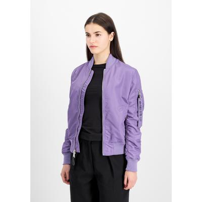 Bomberjacke ALPHA INDUSTRIES "MA-1 VF Light W", Damen, Gr. S, lila (violet storm), Shell: 100% Nylon. Lining: 100% Nylon, Jacken Bomberjacke