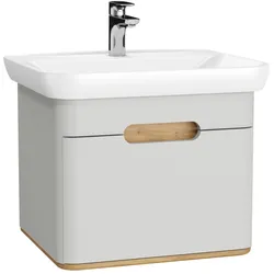 VitrA Sento Set 63 cm Waschtisch + Unterschrank 1 Lade Hellgrau Matt,65985 65985