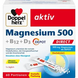 Doppelherz Magnesium 500 + B12 + D3 Depot Direct 60 ST