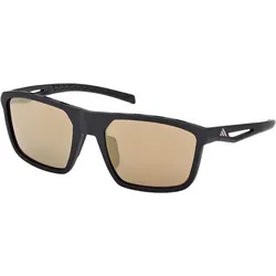 Adidas, Unisex, Sportbrille, SP0111 Mirror Cat: 3 (Schwarz, Brown Mirror), Schwarz, Braun