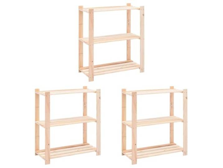 LPERTGFHU Holzregal 3er Set Kiefer Standregal 80x38x90cm Belastbar 150kg Massivholz, Vielseitig einsetzbar, Einfache Montage