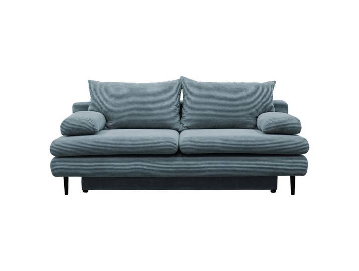 P & B Schlafsofa, Türkis, Holz, 2-Sitzer, Füllung: Schaumstoff, 202x85x99 cm, Wohnzimmer, Sofas & Couches, Schlafsofas, Schlafsofas mit Bettkasten