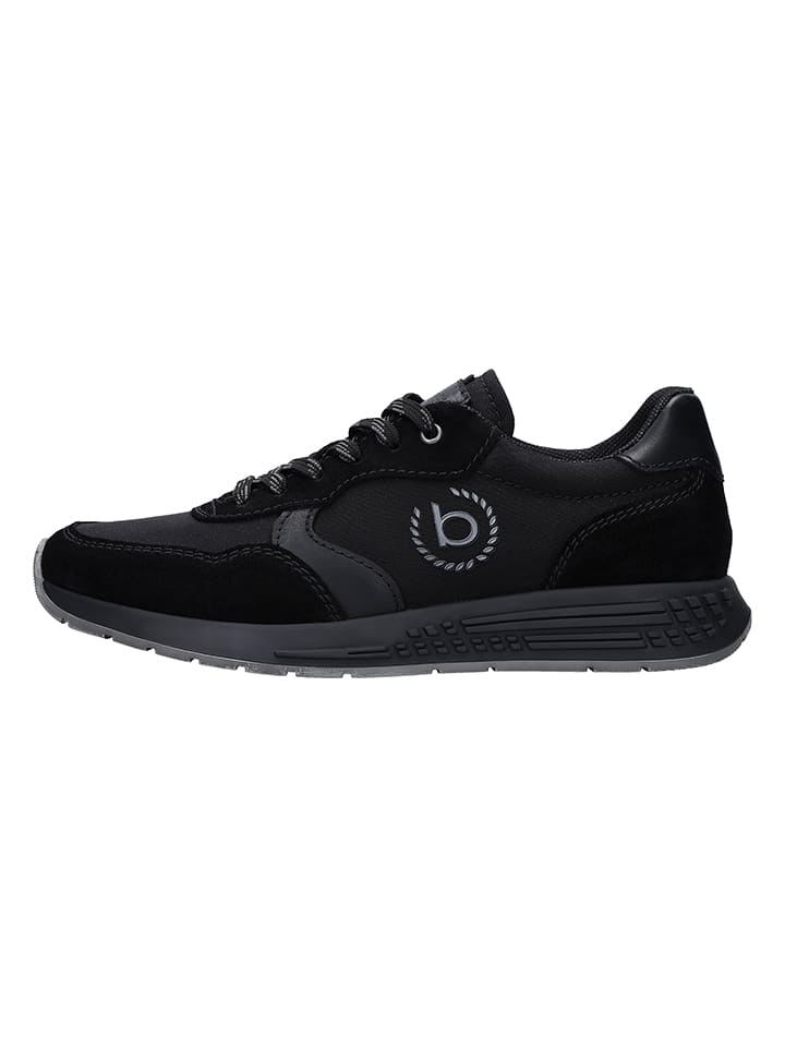 Bugatti Leder-Sneakers "Rough" in Schwarz - 41
