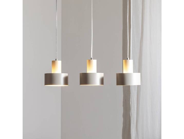 Hängeleuchte Rif 3 SIGMA, dimmbar, creme / amber, für Wohn- / Esszimmer, Metall, Modern