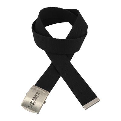 Stoffgürtel MAN'S WORLD, Herren, Gr. 105, schwarz, Web, Materialmix, unifarben, Gürtel Stoffgürtel, aus Textilband im zeitlosen Design - NEUE FARBE im used Look