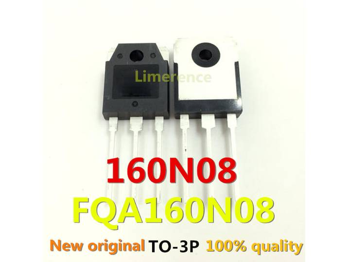 100% nuevo 50 unids/lote MOSFET d'origine FQA160N08 160A 80V TO-3P 160N08 Transistor