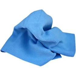 Microfasertuch Profi Mega Clean, Pflegetuch blau 40x40 cm ohne Rand - für empfindliche Oberflächen