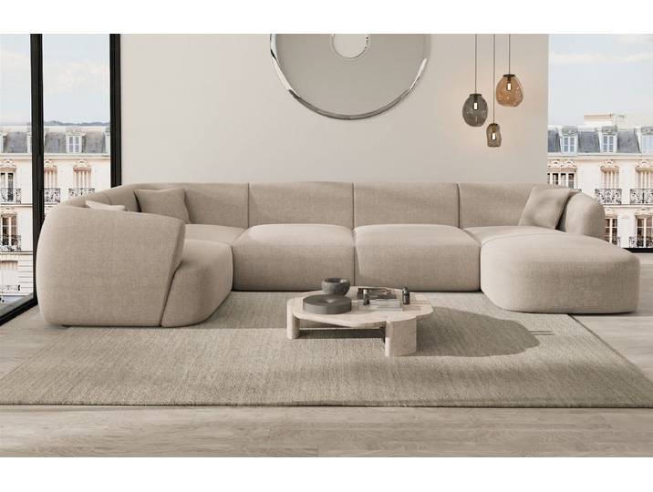 Wohnlandschaft Tabarca U-Form aus Stoff