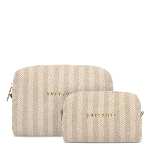SUITSUIT toilettas Fusion set van 2 Natural Stripes