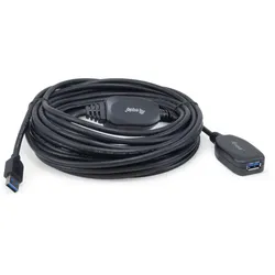 EQUIP 133347 Aktive USB 3.0 Verlängerungskabel, M/F, 10m, 5Gbps, Schwarz