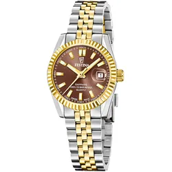 Festina F20088/3 Damenuhr Bicolor / Dunkelbraun 10 bar