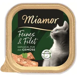 Miamor Feines & Filet Geflügel Pur & Gemüse | 16x 100g