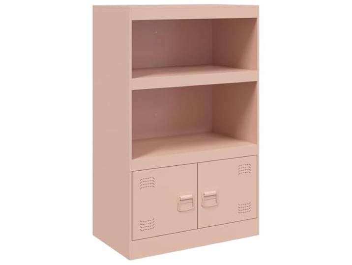 KGHFDVB Sideboard Rosa 67x39x107 cm Stahl Kaltgewalzter Stahl, 2 Griffe, Viel Stauraum, Pflegeleicht, Robust