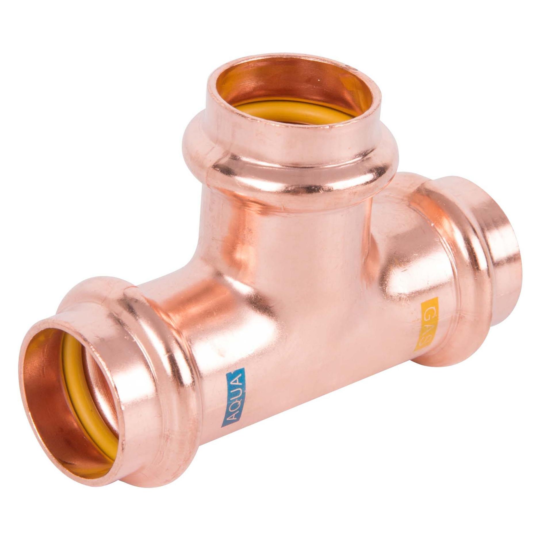 Hermann schmidt HS T-Stück V-Press Copper AQUAGAS 18x18x18mm (T-Verbindung) (45100181818)