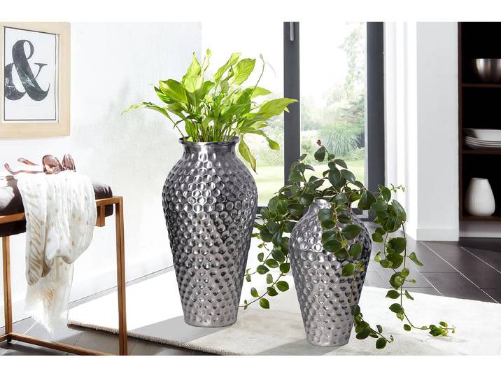 Ensemble de vases Masobo 2 pièces Argenté/Argenté