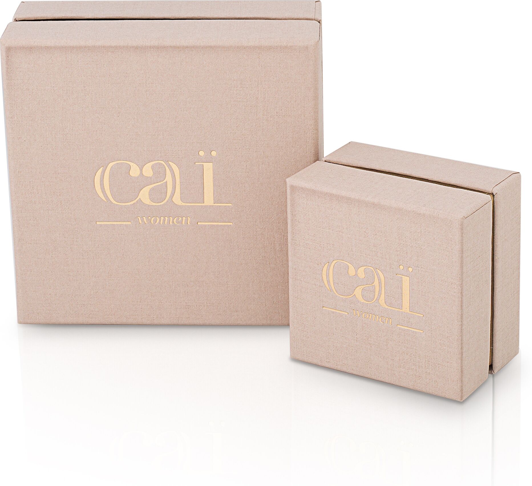 Paar Ohrstecker CAÏ, gold (gelb, zirkonia), Ohrringe, Damen, one-size, Silber 925 (Sterlingsilber)