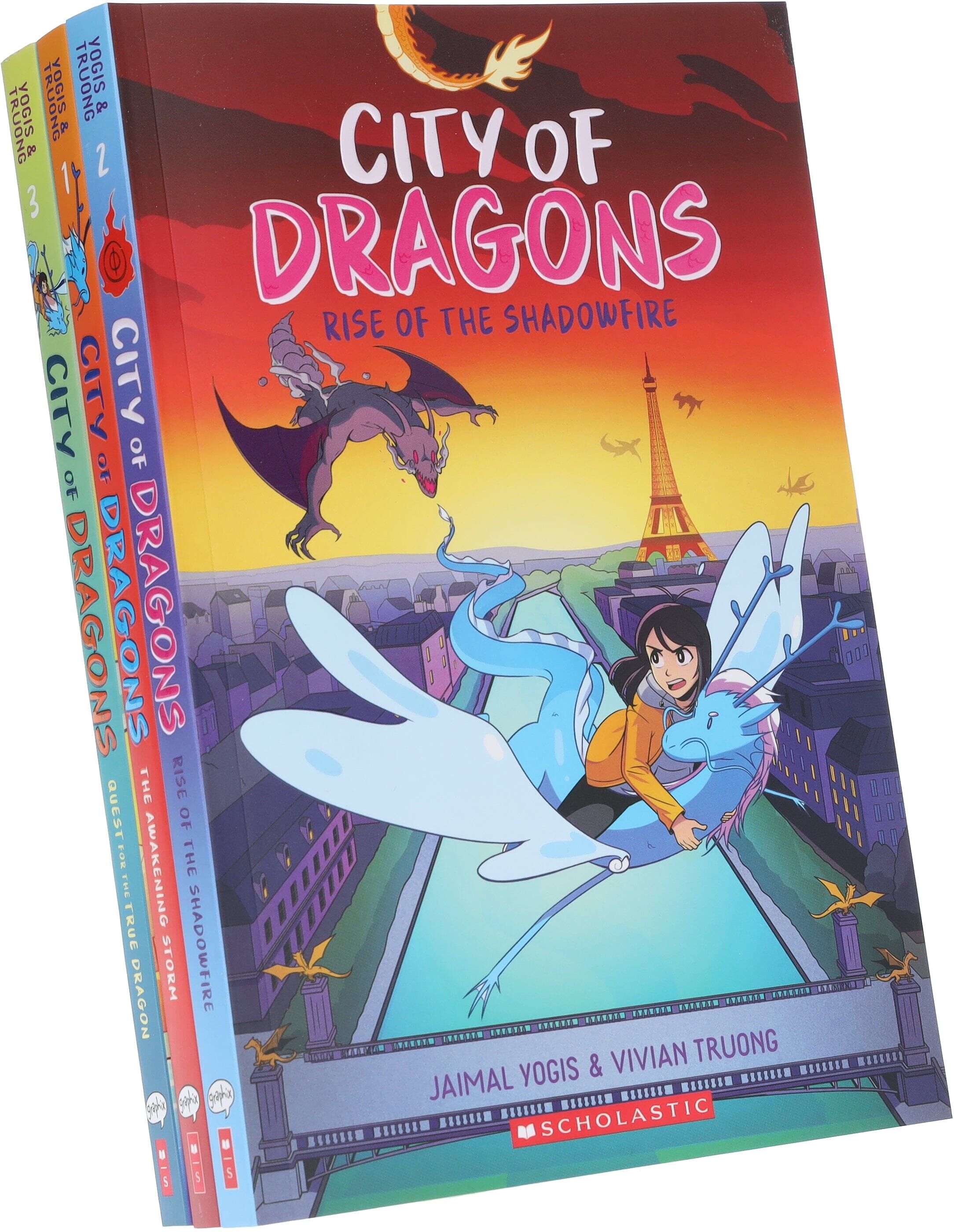 City of Dragons by Jaimal Yogis & Vivian Truong 3 Graphic Novels Collection Set - Ages 8-12 - Paperback Scholastic