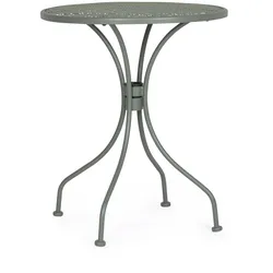 Gartentisch Lizette aus Metall, klassisch rundes Design, dark olive, outdoor geeignet, für 2–3 Personen