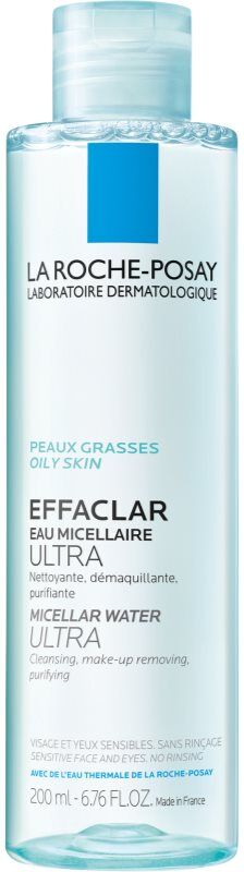 La Roche-Posay Effaclar Ultra reinigendes Mizellenwasser für problematische Haut, Akne 200 ml