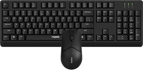 Hama Teclado + Rato Wireless Rapoo X1500 - Layout PT - Preto