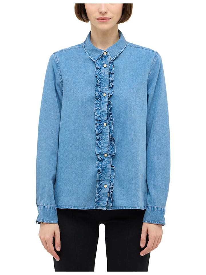 Mustang Jeansbluse in Hellblau - 38